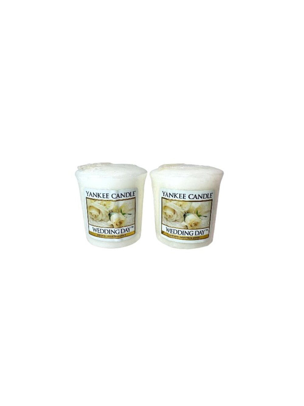 Lot of 2 Yankee Candle Wedding Day White Votive Candles New Wrapped